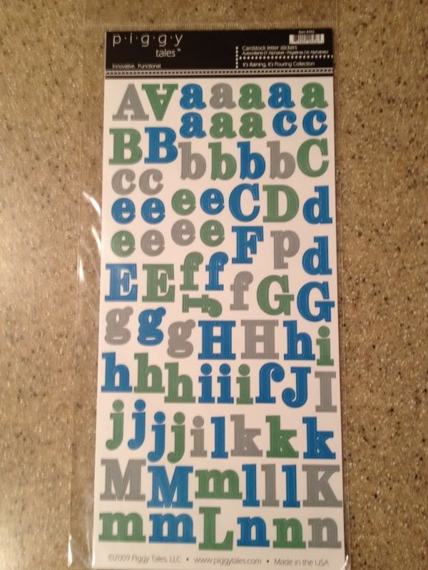 Piggy-Tales-Scrapbooking-Alphabet-Stickers-It-039-s-Raining-Pouring-346